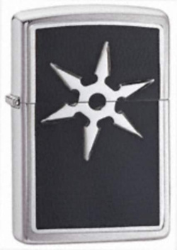 Zapalniczka Zippo 20334 6 Point Throwing Star Emblem, Brushed Chrome