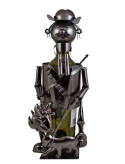 STOJAK METALOWY NA BUTELKĘ 0,75 L."MYŚLIWY" W19