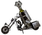 Stojak  na butelkę metalowy 0,75 l "MOTOCYKLISTA" W99