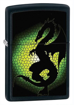 Zapalniczka Zippo 28135 Tryptych Dragon, Black Matte