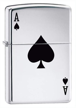 Zapalniczka Zippo 24011, Lucky Ace, High Polish Chrome,