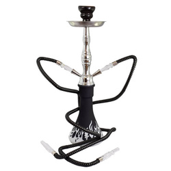 Fajka wodna , Shisha H 55 cm 2 x wąż BLACK 917080BK