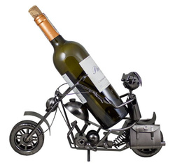 Stojak na butelkę metalowy 0,75 l "MOTOCYKLISTA" W163