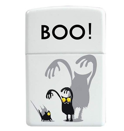 Zapalniczka Benzynowa Zippo 214004 Strach Ma Wielkie Oczy, White Matte