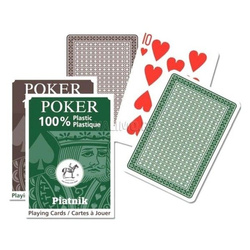 Karty Piatnik 100 % Plastic Pojedyńcze Talie 1362 CZARNE