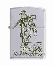 Zapalniczka Zippo 205001 Myśliwy Z Psem, Satin Chrome