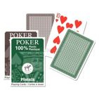 Karty Piatnik 100 % Plastic Pojedyńcze Talie 1362 ZIELONE