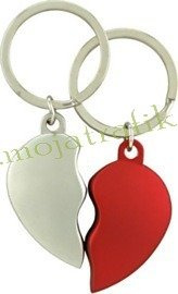 Brelok podwójny "złamane serce" dwukolorowy 76318.01