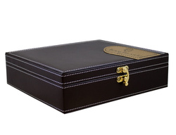 ZESTAW DO WINA "ROYAL TREASURE" W SKÓRZANYM PUDEŁKU GS030