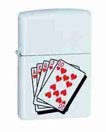 Zapalniczka Zippo 28404 Royal Flush, White Matte