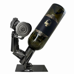 Stojak na butelkę metalowy 0,75 l "STRONG MAN" W179