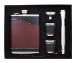 ZESTAW PIERSIÓWKA SKÓRA ,LATARKA,2 KIELISZKI,LEJEK KW8L